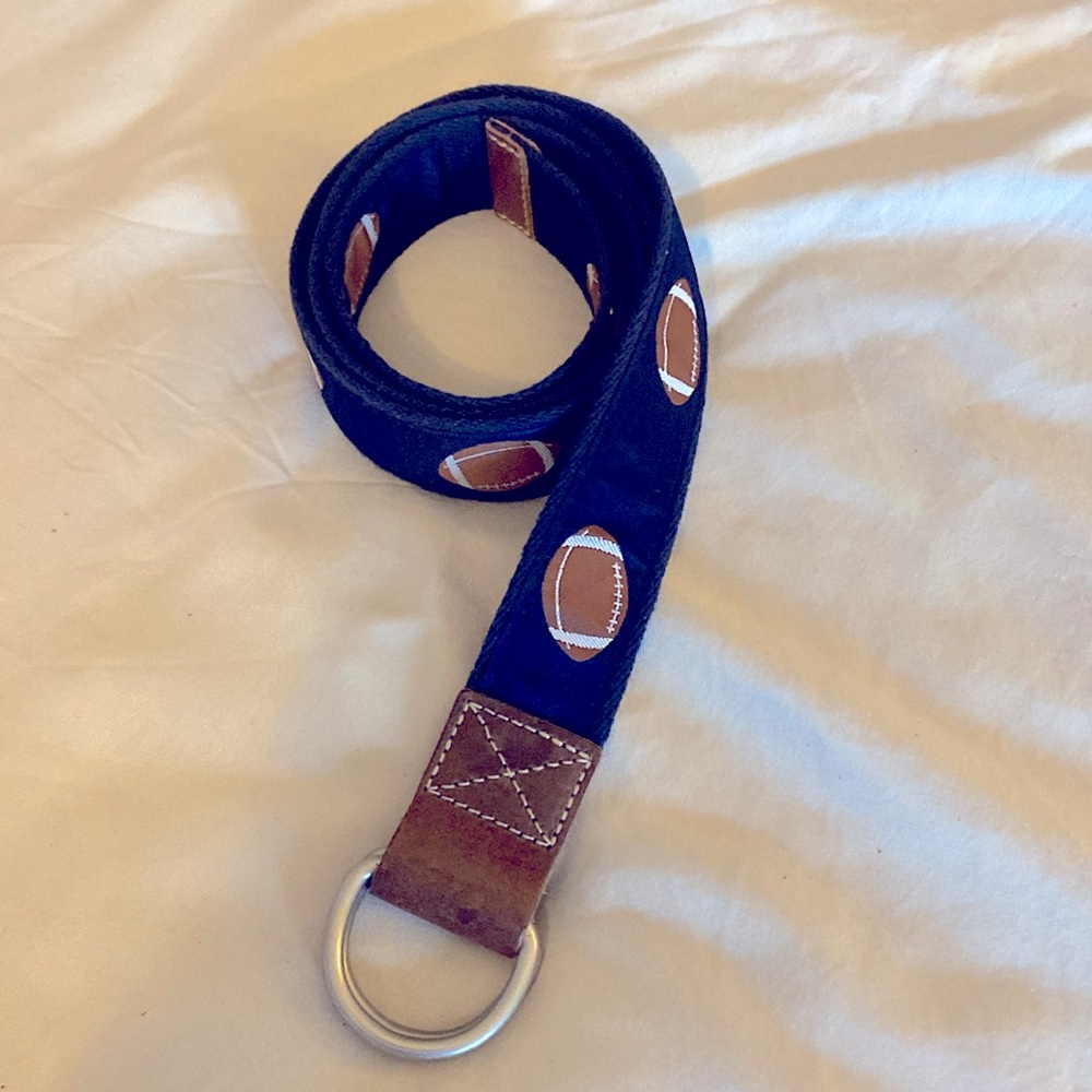 Navy Belt with Footballs.  Never worn